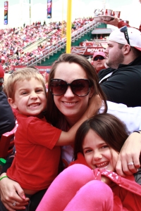 Mother's Day at the Reds game.